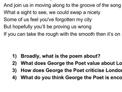 Poetry: Home - Compare and Contrast