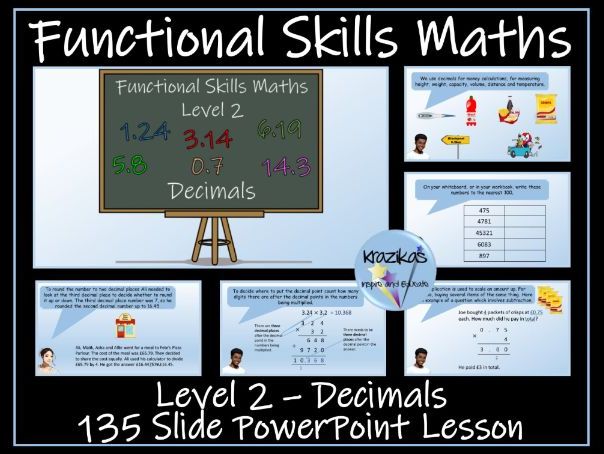 Decimals Powerpoint Lesson - Level 2 - Maths Functional Skills