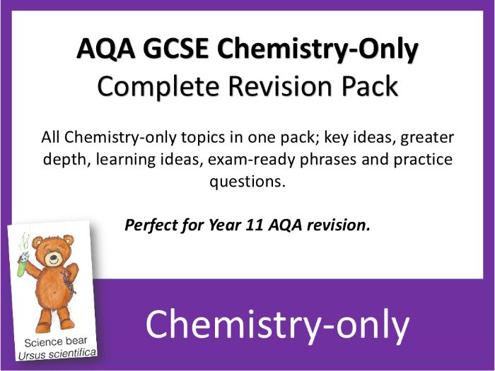 AQA GCSE Chemistry-only revision sheets
