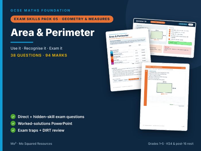 Exam Skills Pack 05: Area & Perimeter – GCSE Maths Foundation