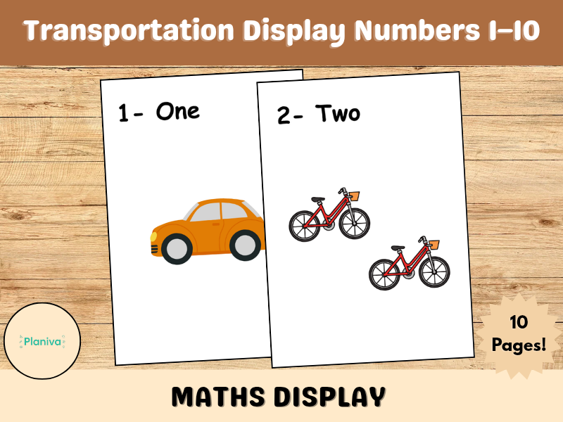 Transportation Display Numbers 1–10