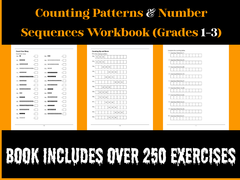 Counting Patterns & Number Sequences Workbook (Grades 1–3)