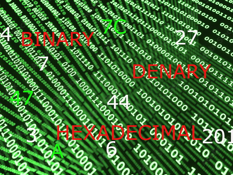 Binary, Denary & Hexadecimal