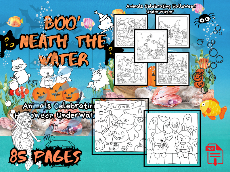 Boo'Neath The Water-Animals Celebrating Halloween Underwater-Ages 6+