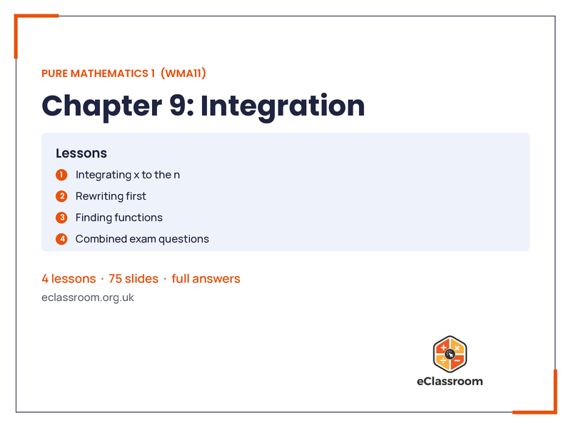 IAL Pure 1 Integration lesson slides