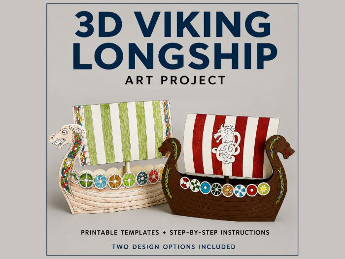 3D Viking Longship Art Project – Printable Viking Ship Templates