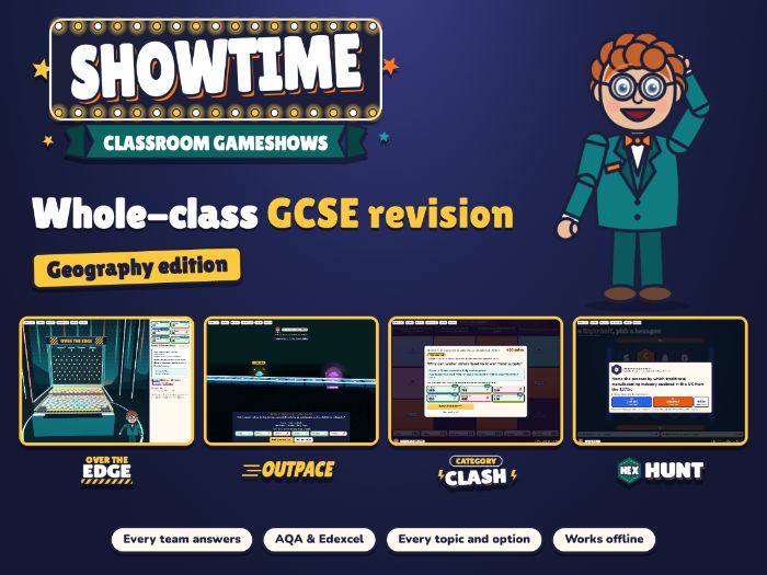 Showtime: Classroom Gameshows, Geography edition | Revision games | AQA and Edexcel