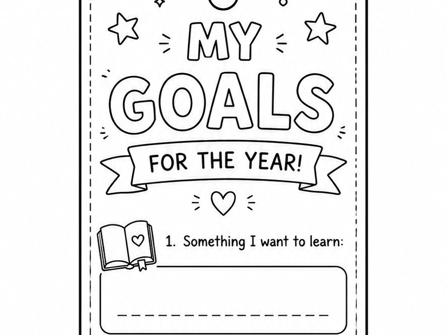 Back to School Bookmarks Bundle of 5 reading and goal setting colouring templates