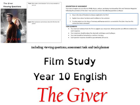 Mini Unit: Film Analysis - The Giver