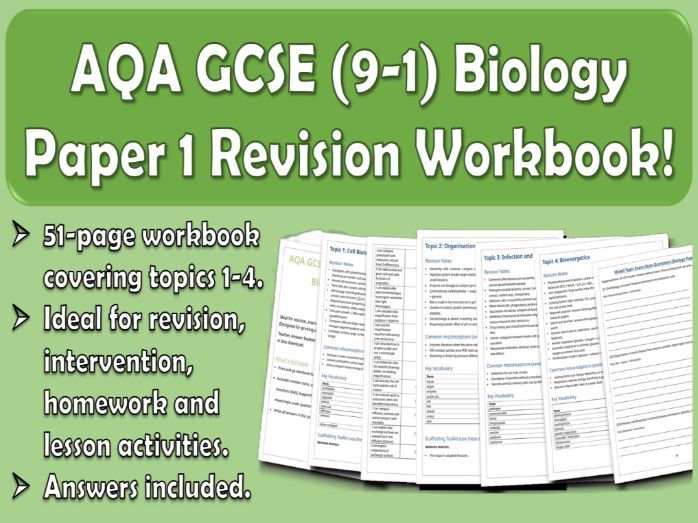 AQA GCSE Biology Paper 1 Revision Workbook