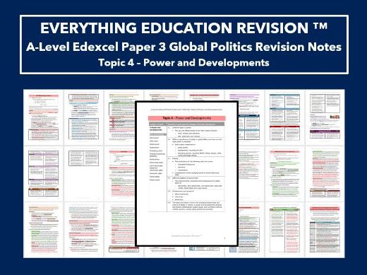 A-Level Edexcel Politics Revision Notes for Topic 3.4 – Power and Developments