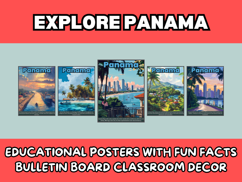 Explore Panama – Educational Posters with Fun Facts | Bulletin Board ...