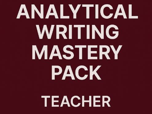 Analytical Writing Mastery Pack Teacher