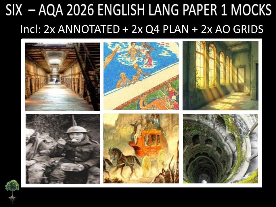SIX - AQA PAPER 1 | 2026 FULL MOCKS | ANNOTATED | Q4 PLAN | AO GRIDS