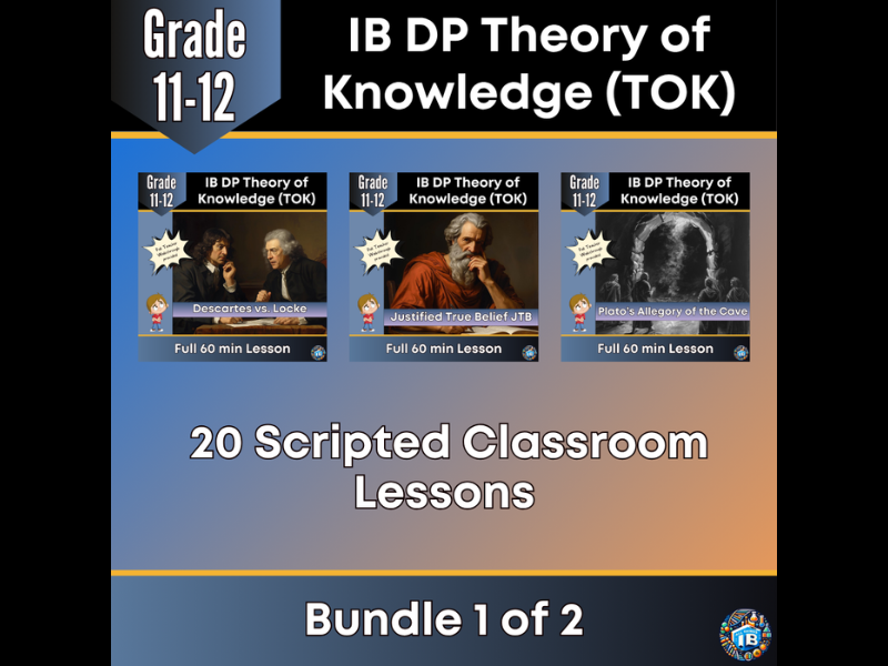 IB DP Theory of Knowledge (TOK): 20 Lesson Bundle Part 1 for 2-Year Course 2026