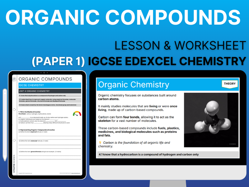 Introduction to Organic Compounds – Lesson & Worksheet – Unit 4 – IGCSE Chemistry