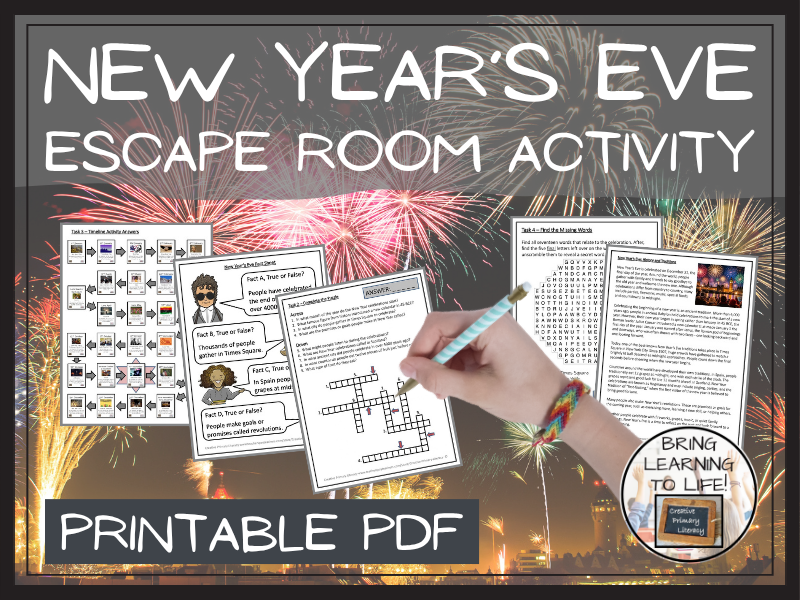 New Year's Eve Escape Room Activity