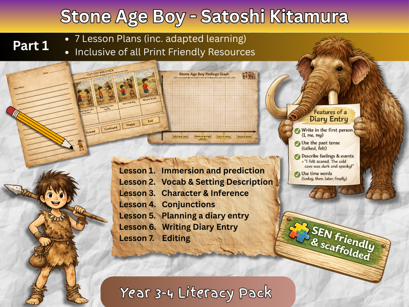 Stone Age Boy –  Year 3 Literacy Unit