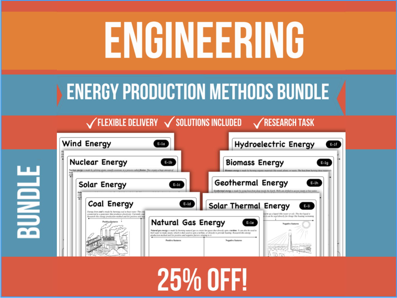 Energy Sources & Production | STEM Engineering Bundle | Save 25%