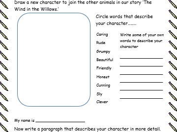 Wind In The Willows Homework New Character Description Teaching Resources