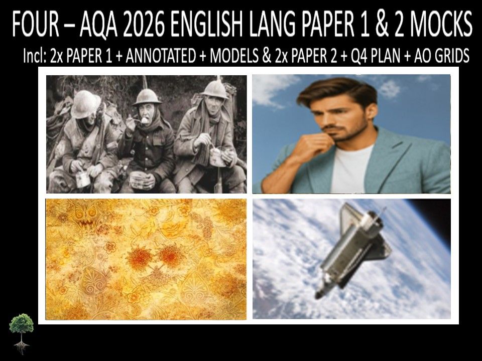 FOUR - AQA PAPER 1 & 2 | 2026 FULL MOCKS | ANNOTATED | Q4 PLAN | AO GRIDS | MODELS