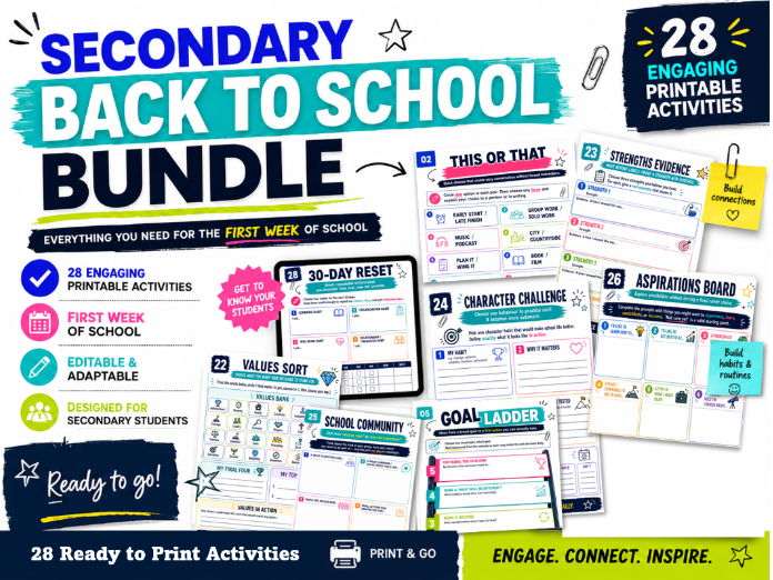 Back to School Mega Bundle | 28 Activities | Wellbeing and Personal Development