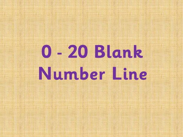 0-20 blank numberline