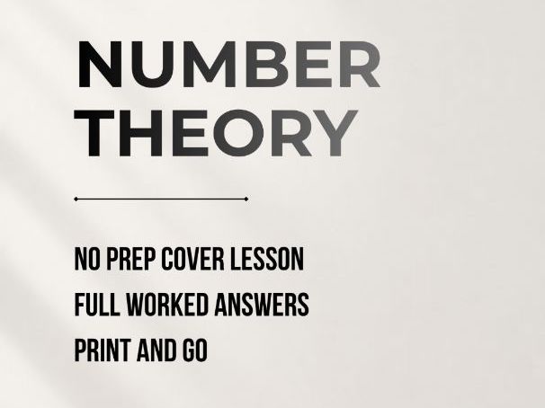 KS5 Further Mathematics Cover Lesson: The RSA Cryptosystem (No Prep)