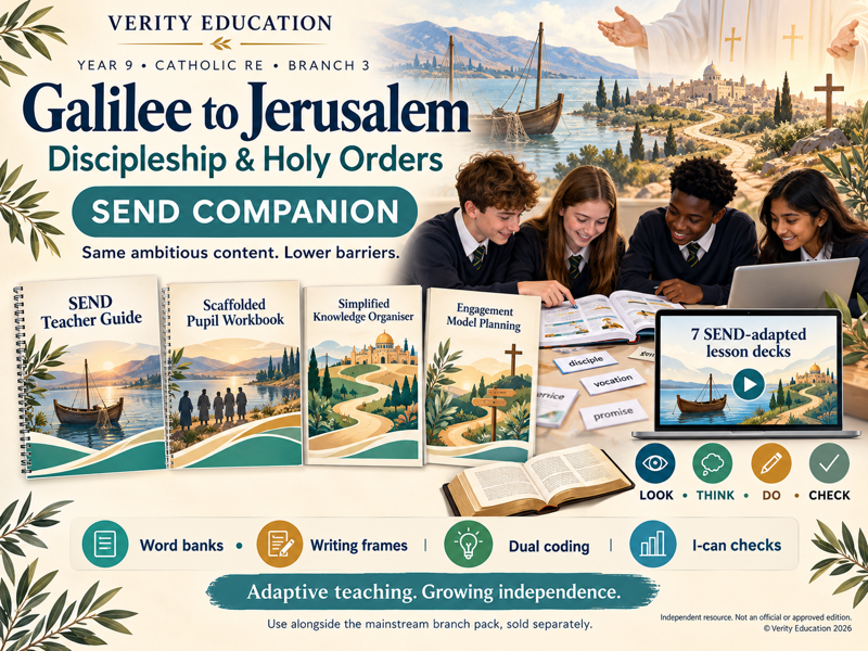 Catholic RE SEND | Y9 B3 Discipleship & Holy Orders | RED Adaptive + EHC
