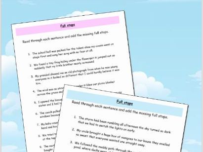 Adding Full Stops for Sentence Endings - Two Sentences