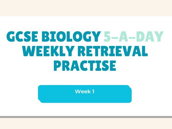 GCSE AQA Combined Science: Biology – Week 1 Retrieval Practice Quiz