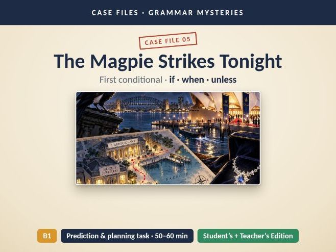 First Type Conditional The Magpie Strikes Tonight, First Conditional ESL Lesson for B1 ...