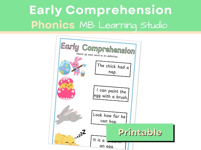 Easter Comprehension – Read and Match Printable Activity