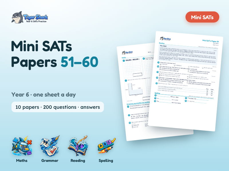 Mini SATs Practice Tests 51-60: KS2 Year 6