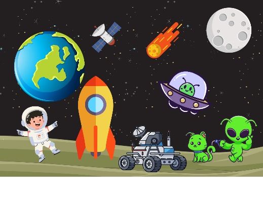 Space Picture & Writing Paper – “I Can See…”