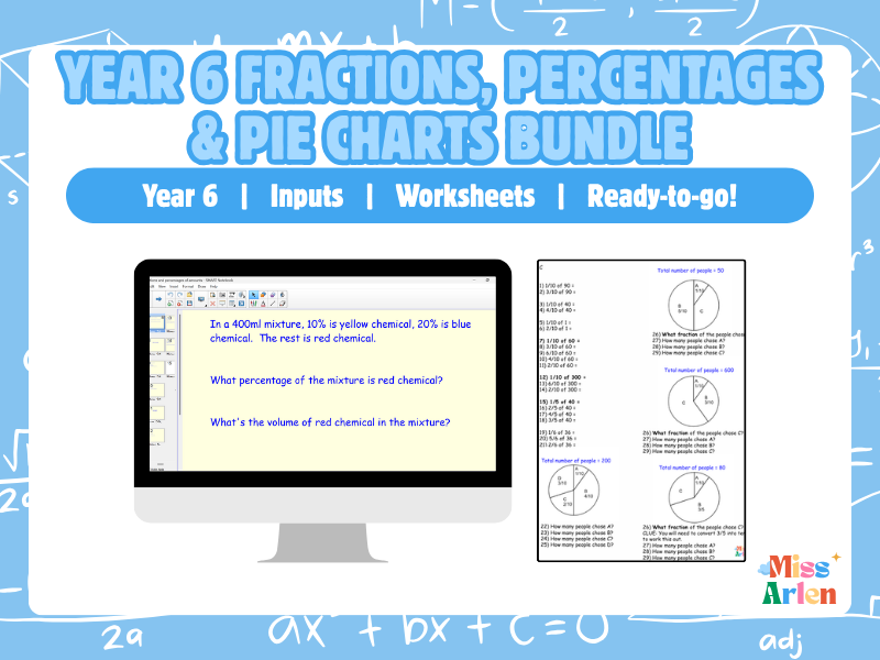 Year 6 Fractions, Percentages & Pie Charts