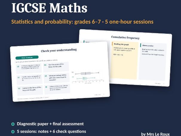 IGCSE mock revision: Statistics and probability grades 6–7 (Edexcel 4MA1)