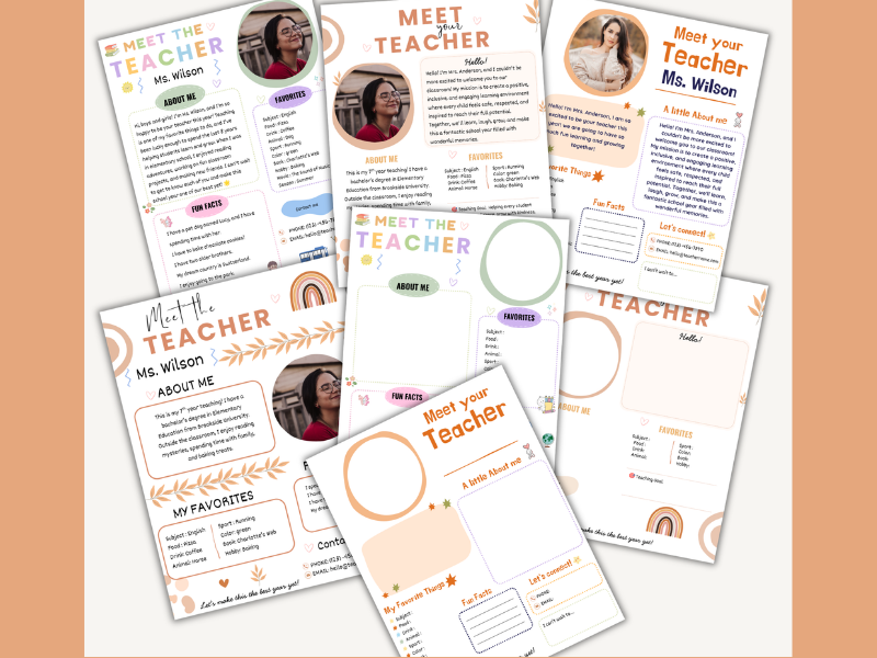 Editable Modern BOHO PLANTS Theme | Meet The Teacher Template Editable Boho