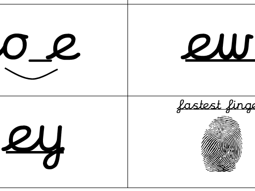 Cursive Phase 5 Fastest Finger Phonics Games Teaching Resources
