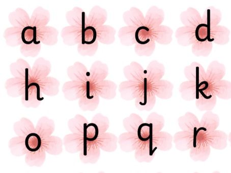 Blossom alphabet