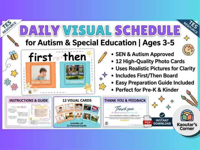 Visual Schedule for Autism & Early Years