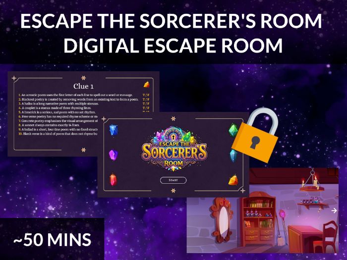 Escape the Sorcerer's Room | Poetry & Figurative Language Literary Techniques