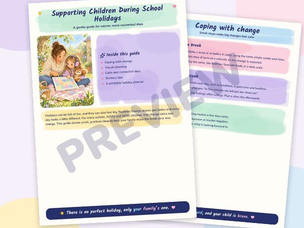 Supporting Children During School Holidays: SEND Family Guide and Holiday Planner