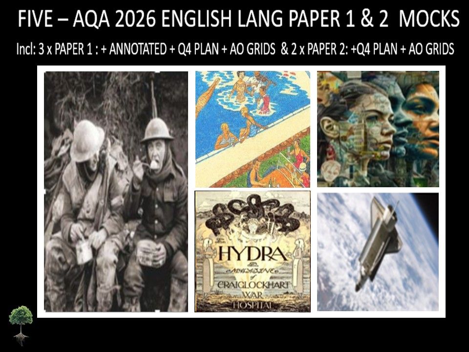 FIVE - AQA PAPER 1 & 2 | 2026 FULL MOCKS | ANNOTATED | Q4 PLAN | AO GRIDS