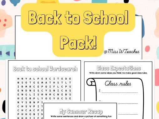 Back to school pack