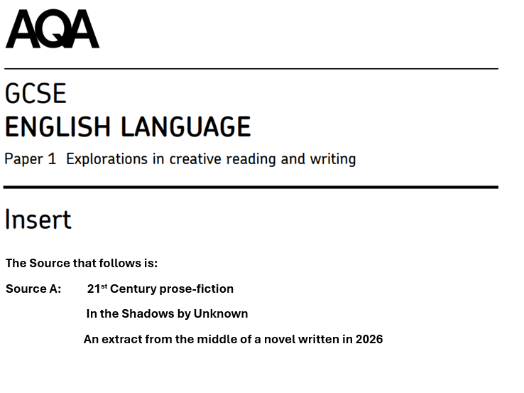 AQA GCSE English Language Paper 1 - In the Shadows