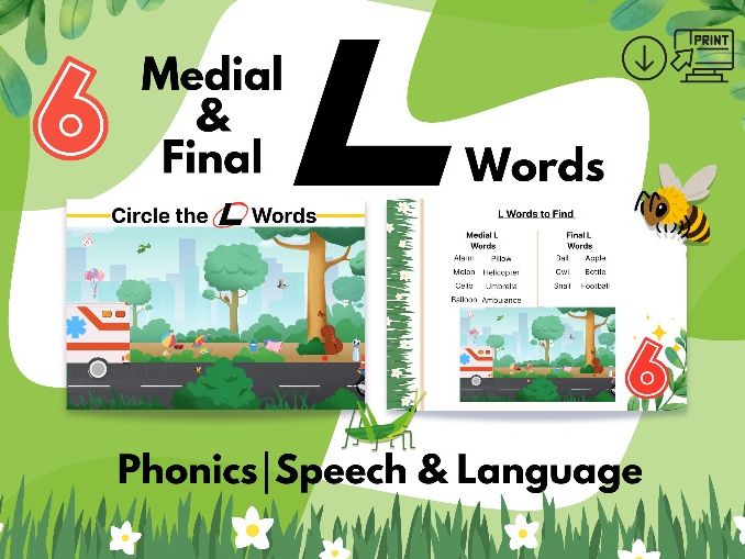 Medial & Final L Words-Speech&Language|Phonics