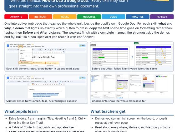 7.4 Using Google Docs - 6 Interactive Lessons