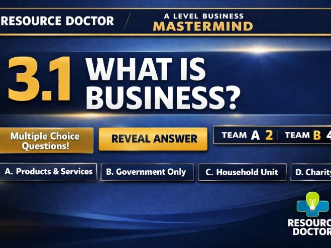 FREE A Level Business 3.1 – What is Business? Mastermind Quiz (Sample Version)