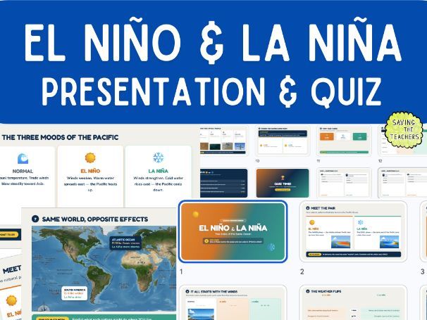 El Niño and La Niña Compare and Contrast PowerPoint | Weather & Climate KS2 (Ages 8-12)